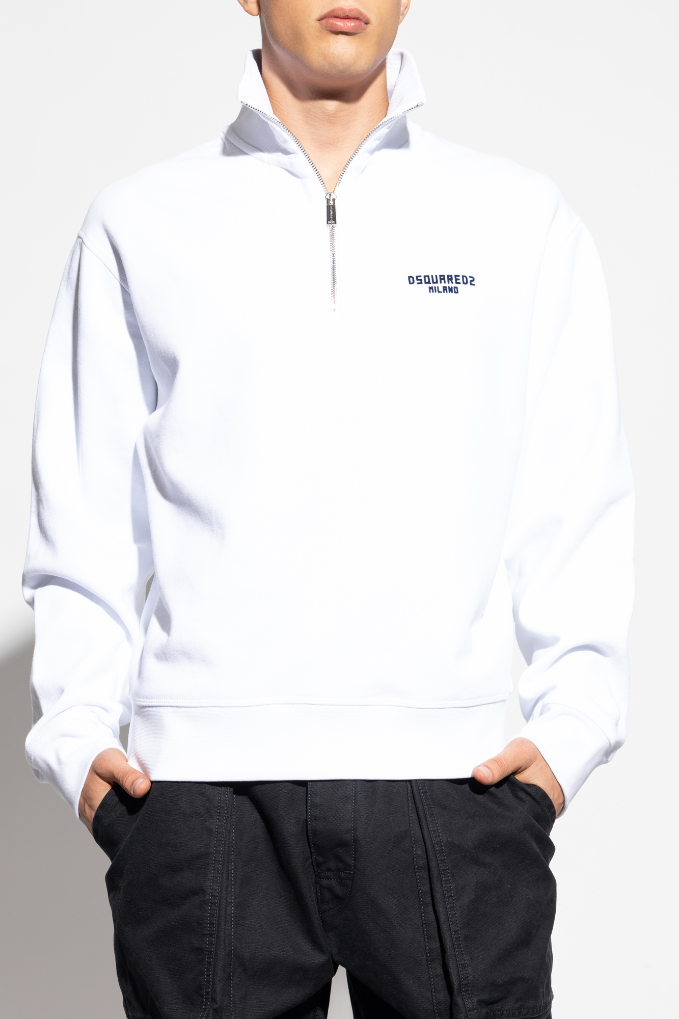 Dsquared2 Sweatshirt with stand-up collar | Men's Clothing